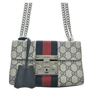 Gucci Shoulder Bag White Navy Blue All Over